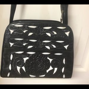 Beautiful Hand-Tooled Bag EUC